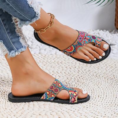 Women Slippers Anti Slip Slippers Wear-resistant Soft Bottom Shoes Ethnic Style Flat Sandals Flip Flops Slides Women