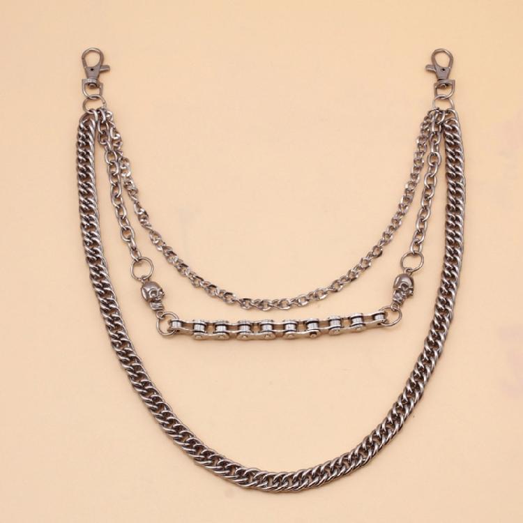 Punk Side Chain Trendsetting Halloween Cobweb Pant Jewelry Layered Body Chain Trousers Street Clothing Accessories