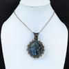Unique Tree Of Life Carved Labradorite Gemstone Handmade Pure Copper Wire Wrapped Pendant Jewelry