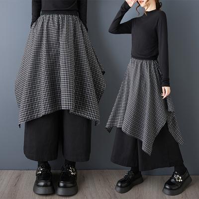 DIMANAF Plus Size Women Bottoms New Long Pants Loose Trousers Big Size Casual Spring Autumn Black Skirts