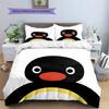 Biancheria da letto con motivo PINGU, Set piumone Copripiumone Federa Regalo di compleanno per la casa (1 * copripiumino + 2 * federa, senza nucleo)