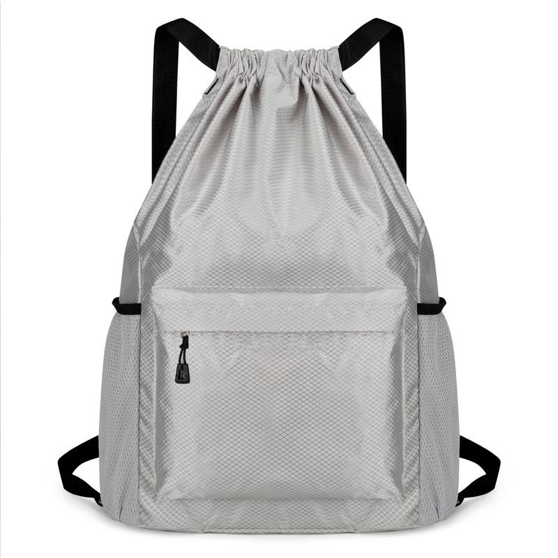 Herren Fitness Basketball Kordelzug Rucksack - Großes Fassungsvermögen, Wasserabweisend, mit Logodruck