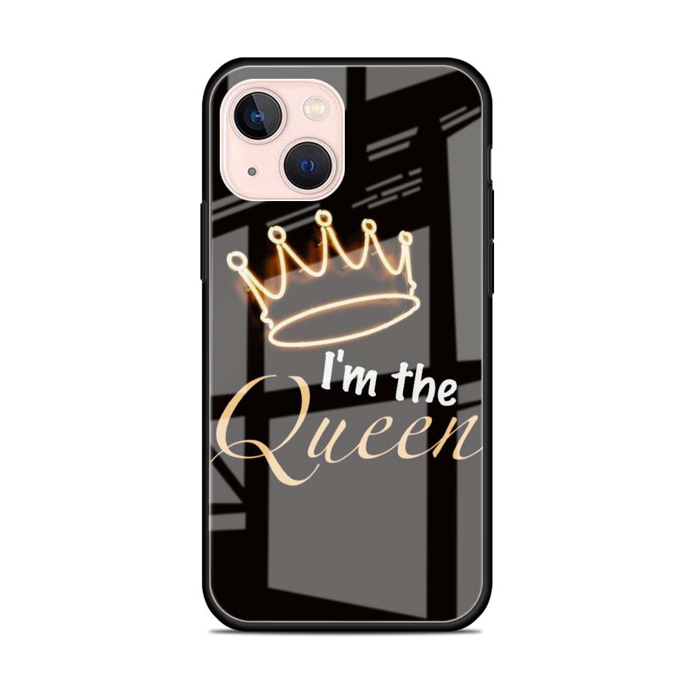 Glass Case For Apple iPhone 14 13 11 12 Pro 7 XR X XS Max 8 6 6s Plus SE 2022 13Pro Tempered Phone Tampa Cute Mom Queen Princess