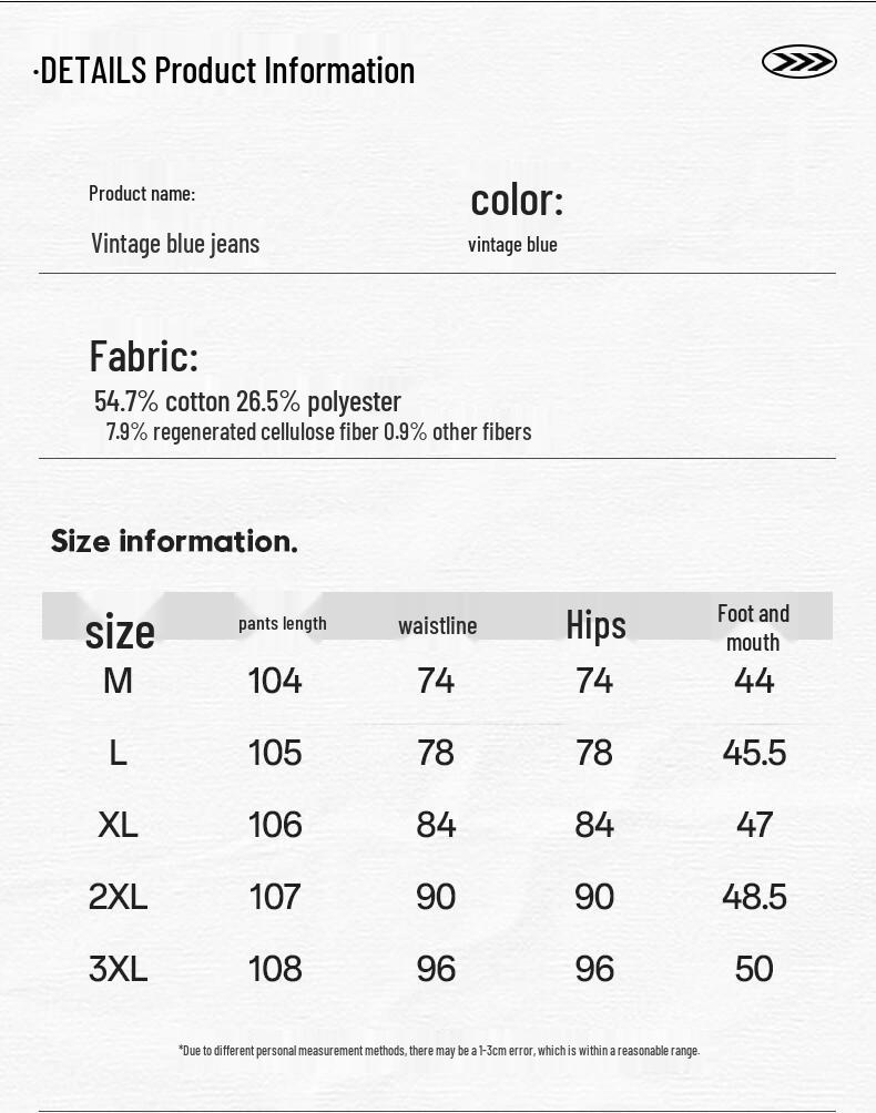 Jeanswest Men's 2025 Autumn Vintage Washed Straight-Leg Denim Jeans