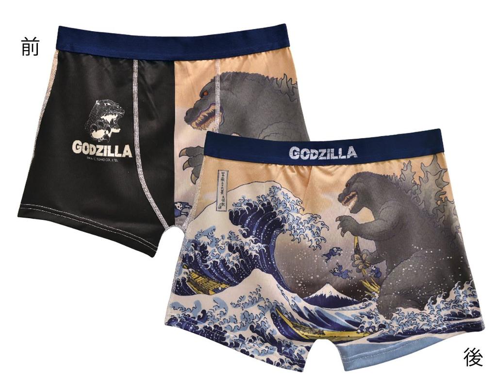 Godzilla Boxer Views of Mount Fuji Large Size L Men's Shorts, Thirty-six - Monsters,