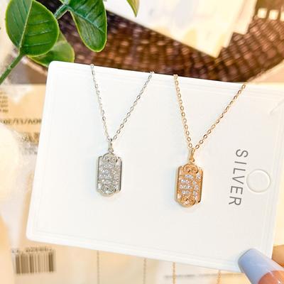 Collier en argent sterling S925 pour filles, chaîne de cou à la mode