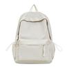 Schoolbag female ins Japanese sweet girl tide casual backpack simple solid color junior high school college student schoolbag