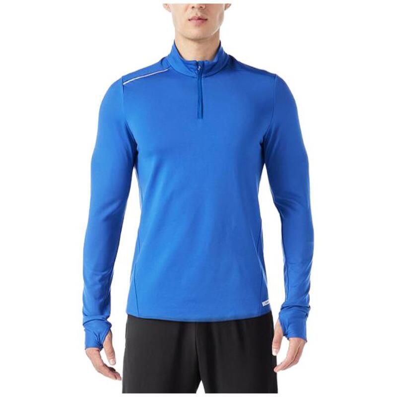 

DECATHLON Solid Color Thickened Quick Dry Semi-Turtleneck Long Sleeve T-Shirt Men s L королевский синий