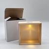 Decorative Display Case with Led Light Handmade 3D Picture Frame Wood DIY Nightlight  Tabletop