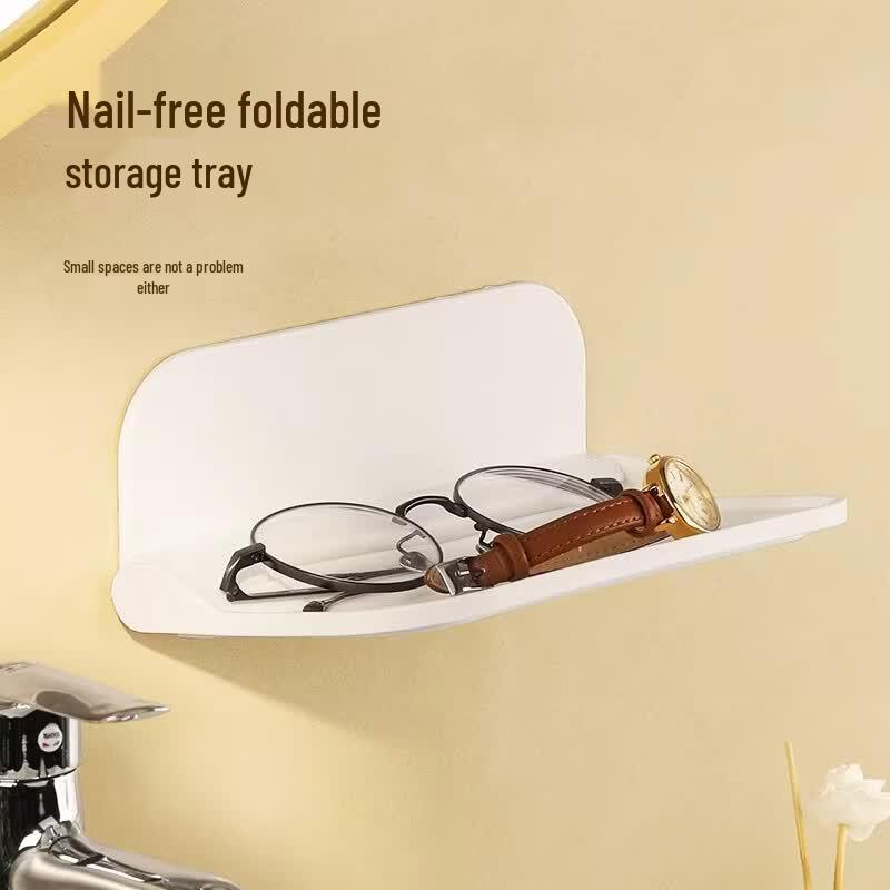 JiaDu Foldable No-Drill Wall-Mounted Phone Storage Shelf