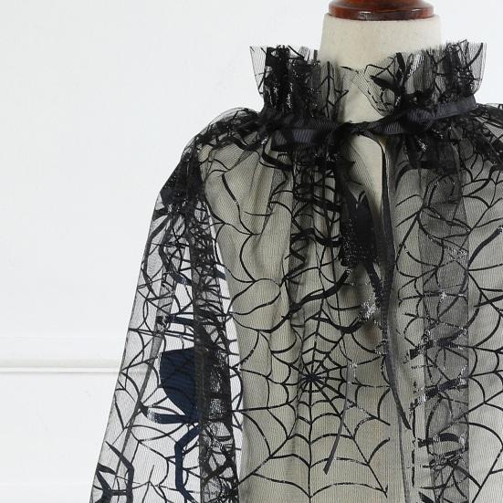 Halloween Cape Lightweight All-Match Dress Up Spider Web Bat Tulle Cloak Cosplay Costume Photography Prop