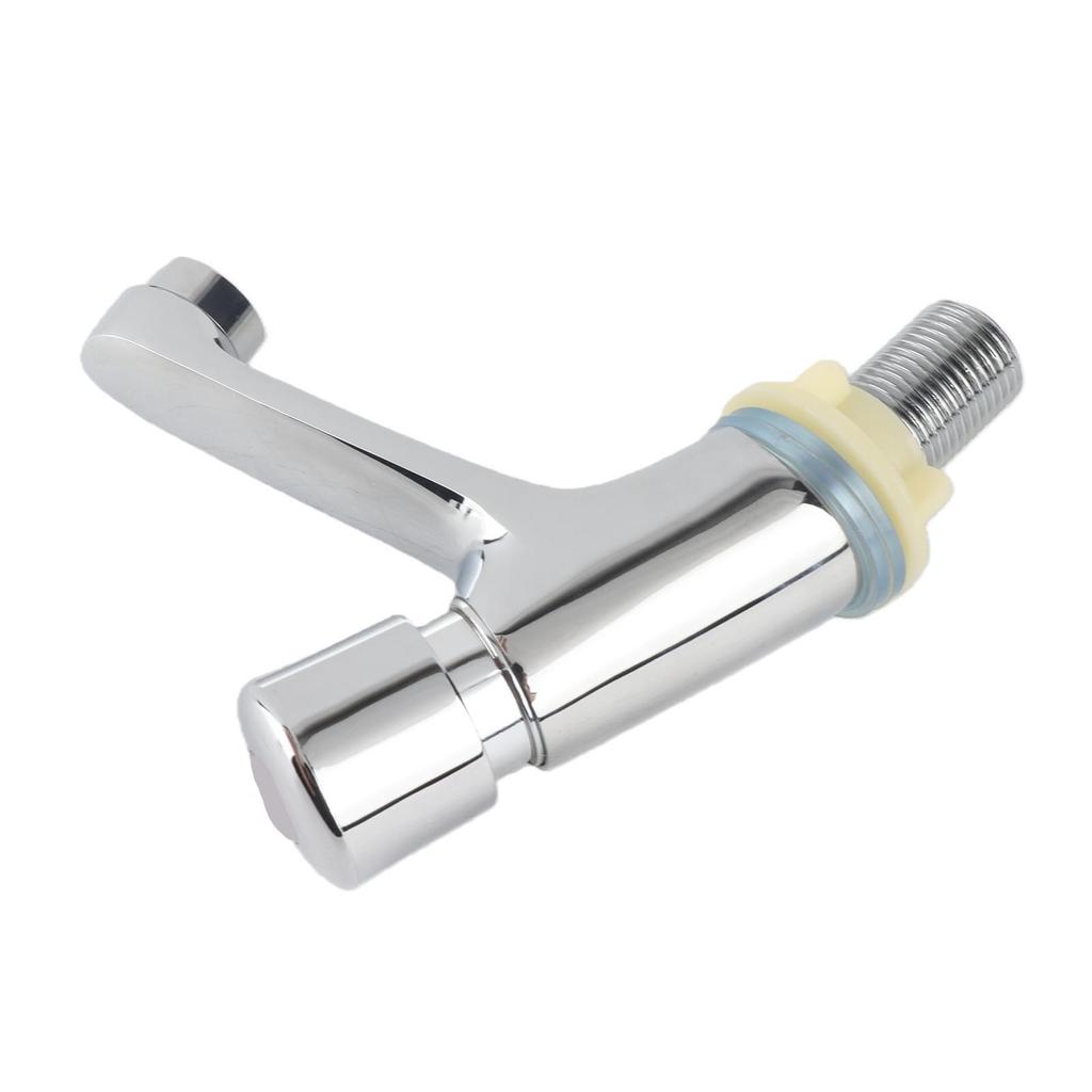 Time Delay Faucet Water Saving Copper Time Delay Basin Sink Tap Faucet for Home Kitchen Bathroom Hotel Use