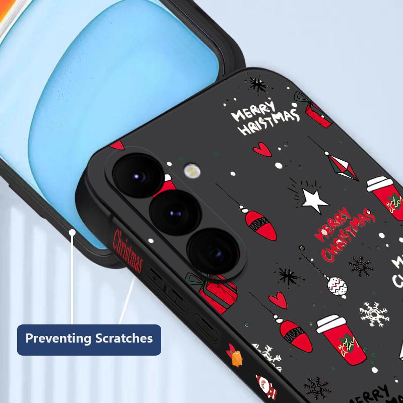 Christmas Gifts Pattern Phone Case For Samsung Galaxy A56 A17 A26 A16 A36 A55 A54 A53 A15 S24 S25 FE S25 S22 S23 Ultra Shockproof Lanyard Cover