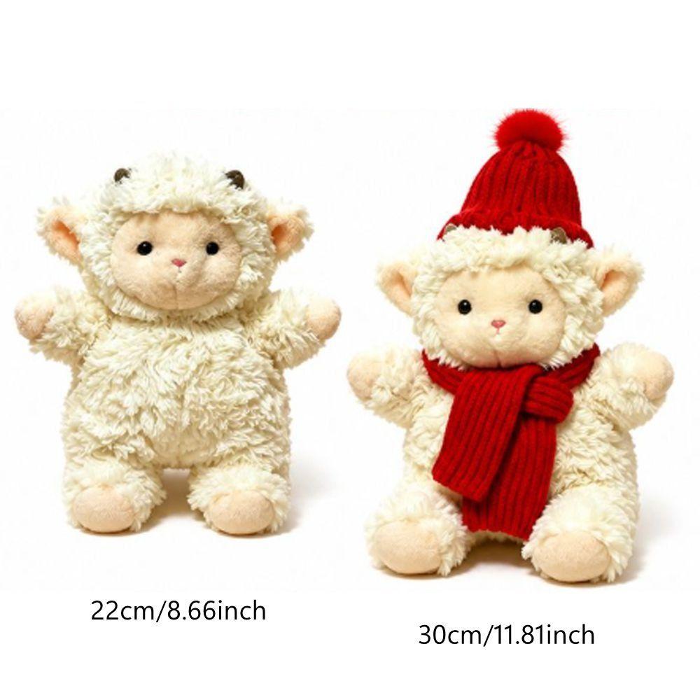 Soft Plush Sheep Plush Toy Fluffy Texture Cartoon Sheep Doll Holiday Decoration