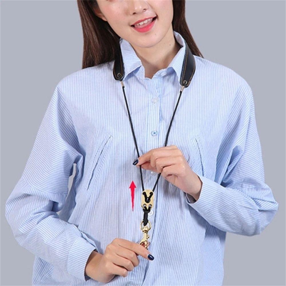 Leather Saxophone Lanyard Neck Protection Neck Sax Shoulder Strap  Soprano Tenor Alto Baritone