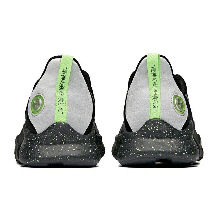 Anta Men Retro Casual Dad Shoes Black White Neon Green 112027786-12