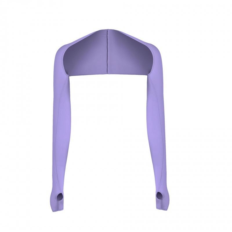 Golf Sun Visor Shawl Sleeve Outdoor Men s and Women s Sports Cycling Ice Silk One-shoulder Sleeve светло-фиолетовый