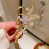 1Pc Retro Exquisite Bauhinia Flower Brooch Elegant Romantic Pin Charm Trendy Jewelry Accessories Party Birthday Festival Gift