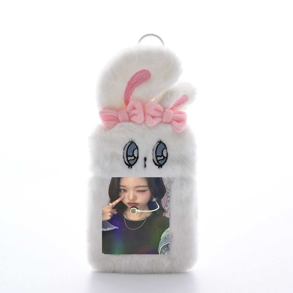 Credit ID Bus Card Case Plush Card Holder Key Ring Photo Album Card Cover Fashion ID Badge Holder