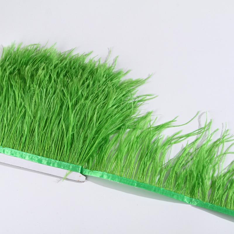 Ostrich Feather Trim 8-10cm 10-15cm 10Meters Fringe White for Clothes Ribbon Skirt Plumas Plume Decoration Wedding Party