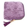 Mini Jewelry Travel Pouch Portable Small Jewelry Zipper Pouch for Necklace Bracelet Earring Purple