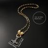 Retro Viking Skull Hammer Pendant Necklace with Stainless Steel Chain - European and American Fashion Jewelry Trend