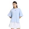 Studio for Women LA310 Globe Blue M [Adidas] Short-Sleeve 3-Stripes T-Shirt (KX3167)