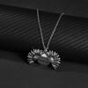 Sunflowers Can Open Personalized Double-layer Engraved Necklace With Alloy Collarbone Chain Decoration