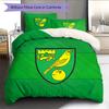 Norwich City F.C.  Pattern Bedding Quilt Set  Home Decoration  Gift (1 * Duvet Cover + 2 * Pillowcase  Without Core)