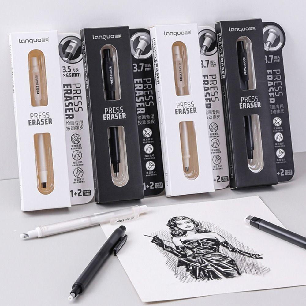 Refillable Eraser Pen Press Mechanism Correction Rubber Sketch Drawing Eraser  Pencil Correction