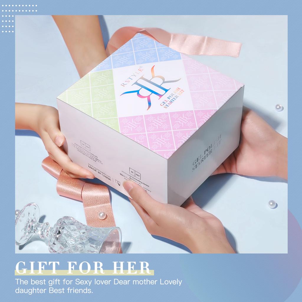 168W Nail Lamp Dryer Nail Gel Manicure Tool Set 20PCS Base Top Coat Gel Nail Polish Bright Color UV Gel Polish With Nail Art Tool