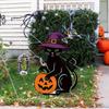 Rustic Pumpkin Metal Ground Stake Weatherproof Halloween Yard Art For Garden Decorations