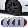 4x Car Wheel Hub Center Caps 56mm United States Germany England Italy France National Flag For Rim Cover Badge Emblem Exterior Styling Accessories