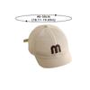 Baby Summer Mesh Hat Solid Color Letter M Embroidery Breathable Baseball Cap For Kids Boys Girls Short Brim Duck Tongue Cap
