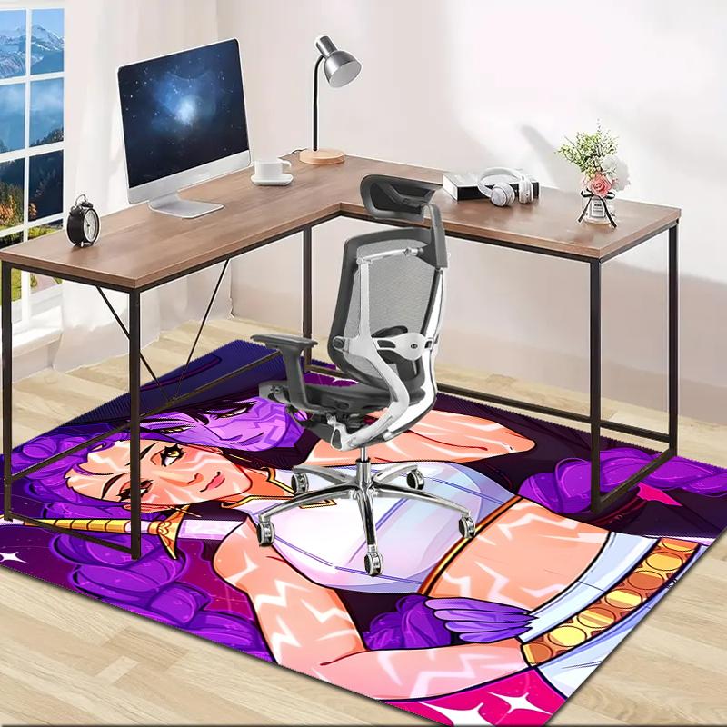 1pc KPop Demon Hunters RUMI7 Design Area Rug - Non-Slip, Soft & Cozy Floor Mat for Living Room, Bedroom, Office - Indoor/Outdoor Decorative Carpet