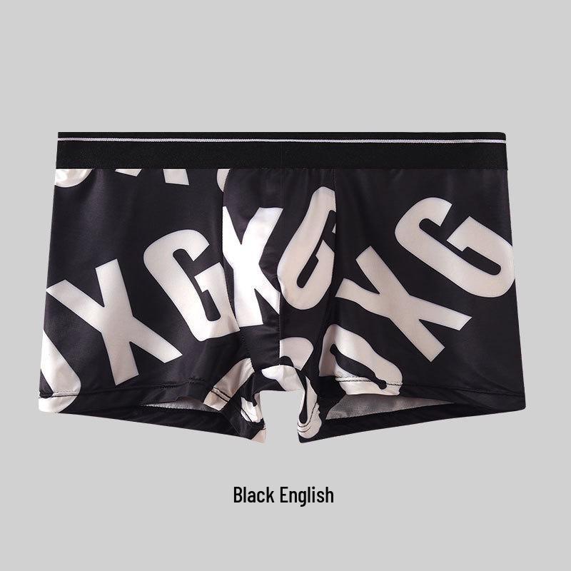 

Мужские дышащие боксеры-брифы из ледяного шелка - Удобное и модное нижнее белье с четырьмя углами L (85-105 kg)