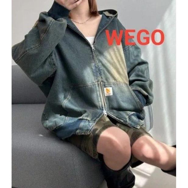 WEGO Vintage Wash Denim BIG Hood Blouson Unisex