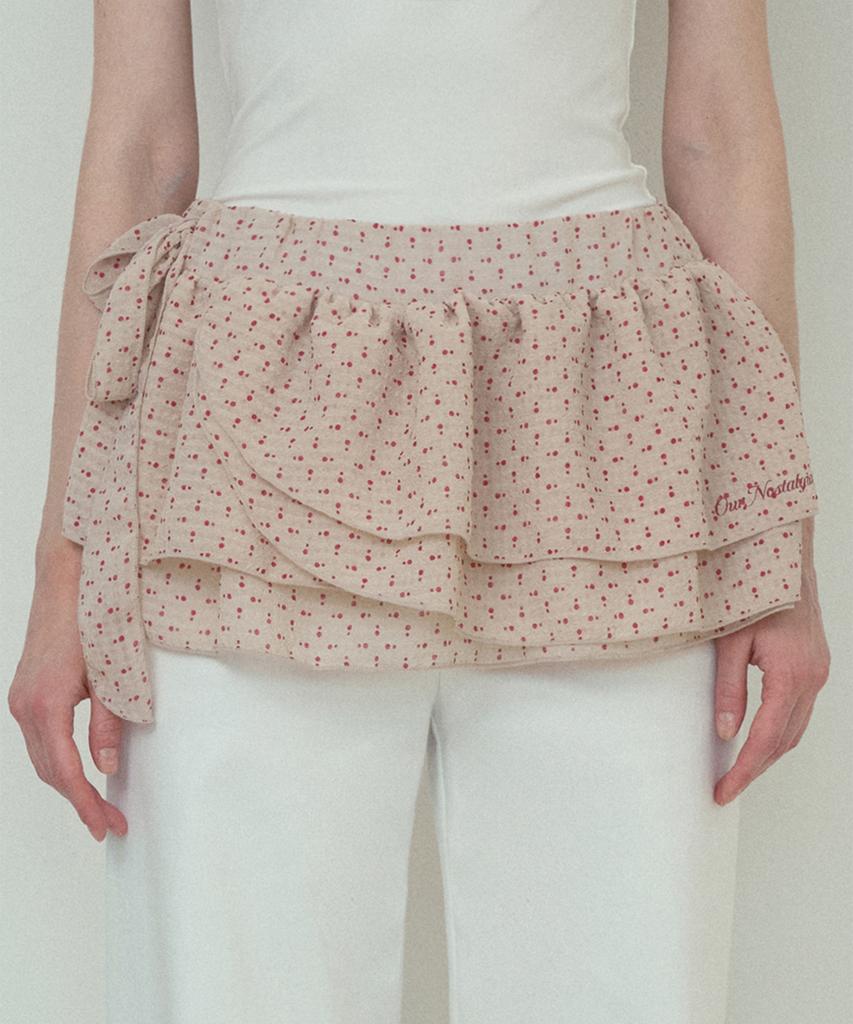 Aueonoseuteljia Embo Dot Shirring Skirt_Beige(O25-Sk08)