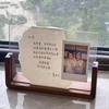 Minimalist U-Shape Photo Frame Stand Wood Acrylic Creative DIY Tabletop Display for Pictures Love Notes, Postcards, Certificates