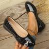 Large Size Pointed Wedge Heel Single Shoes Women's 2 Autumn New Casual Soft Sole Outer Wear Shallow Beanie Shoes