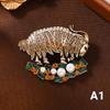 Shiny Sheep Goat Animal Brooch Rhinestone Pearl Decor Lapel Pin Elegant Women Jewelry for Coat Dress Bag Daily Decoration