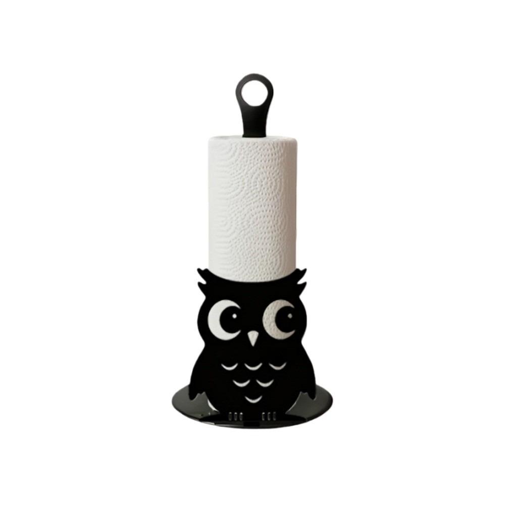 Desktop Decoration Kitchen Towel Rack Wooden Base Roll Paper Standing Rack  For Kitchen Style 2