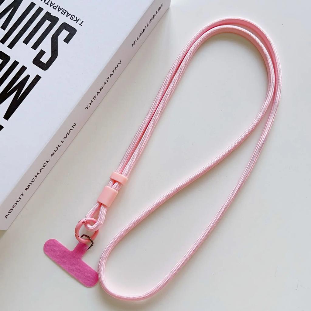 Personalize Trend Solid Color Mobile Phone Lanyard Diagonal Span Crossbody Long Rope Shoulder Strap Rope Necklace
