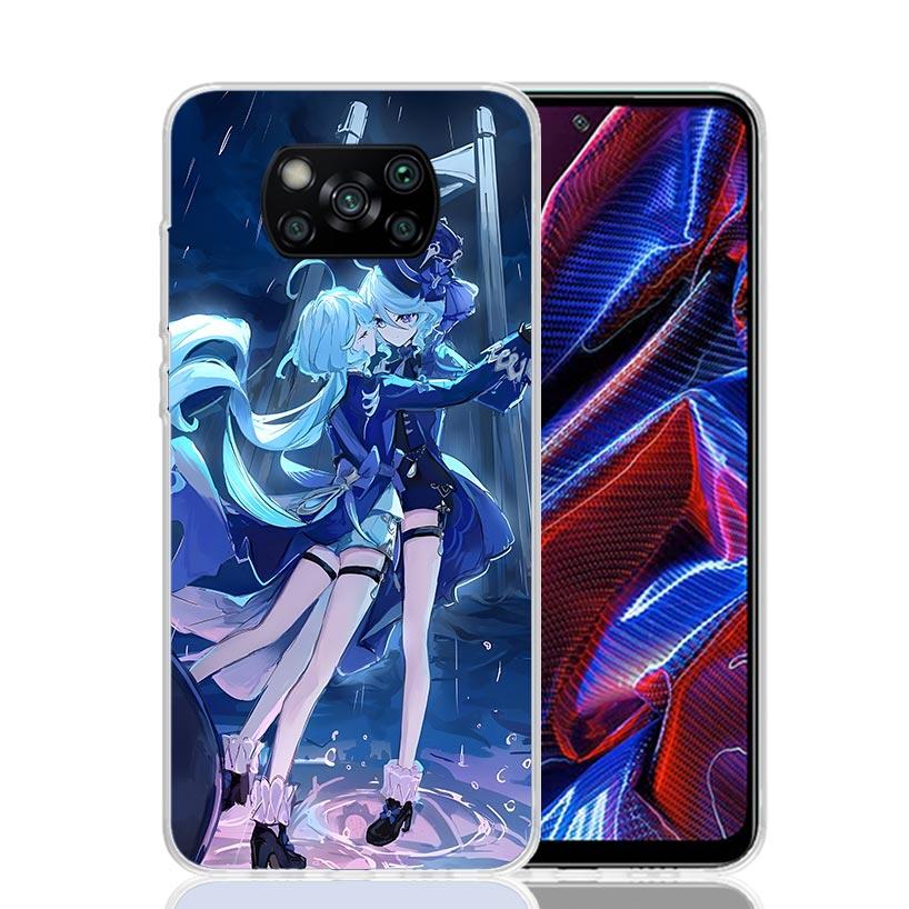 Genshin Impact Furina Phone Case For Xiaomi Poco F7 Ultra X7 X6 Pro X5 Redmi 15 15C 13 13C 12 12C 10 10A 10C 9 9A 9C 9T Shell Po