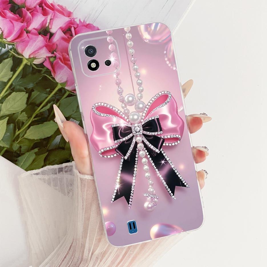 For Realme C11 2021 Case RMX3231 Colorful Flowers Painted Cover Soft Silicone Phone Case For Realme C20 C 11 RealmeC11 2021 Bags