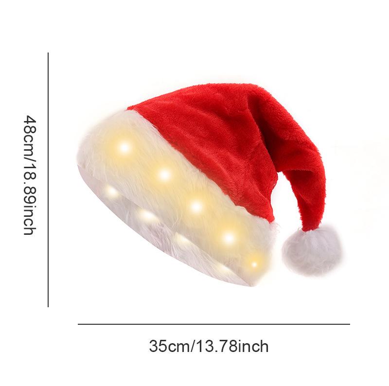 Festive Plush Christmas Hat for Adults & Kids - Perfect for Holiday Parties & Decorations