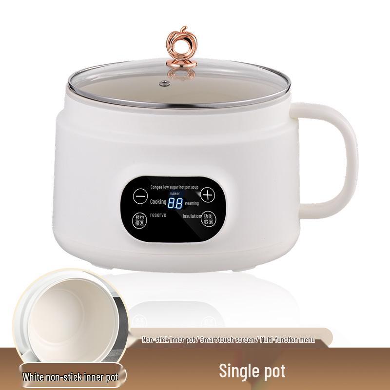 Smart Ceramic Glaze Rice Cooker: Multi-functional Large Capacity Steamer & Fryer with Double Layer Design.