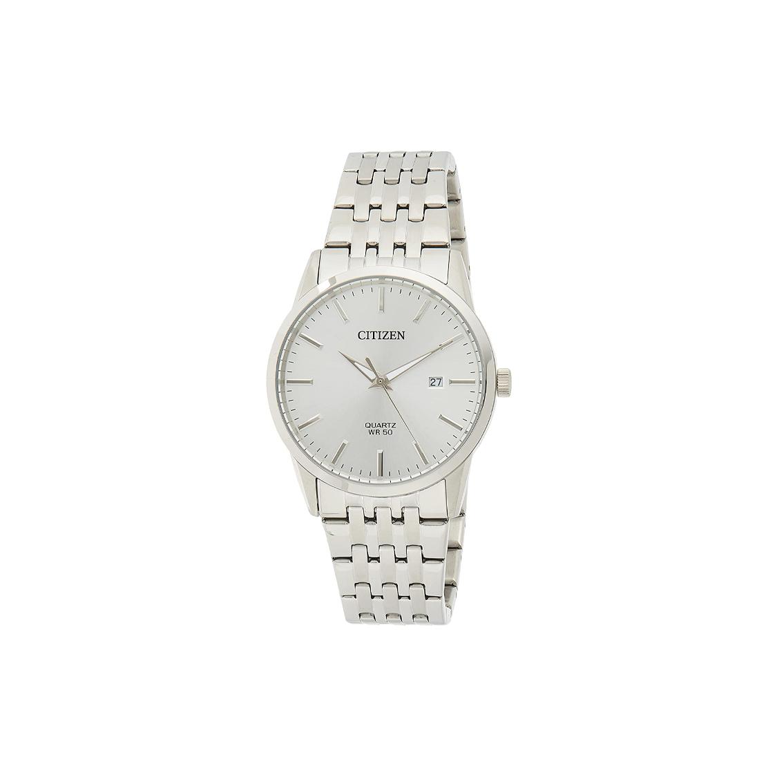 CITIZEN Quartz Movement Stainless Steel Strap Watch Men s Watches Silver Dial BI5000-87A Silver Dial