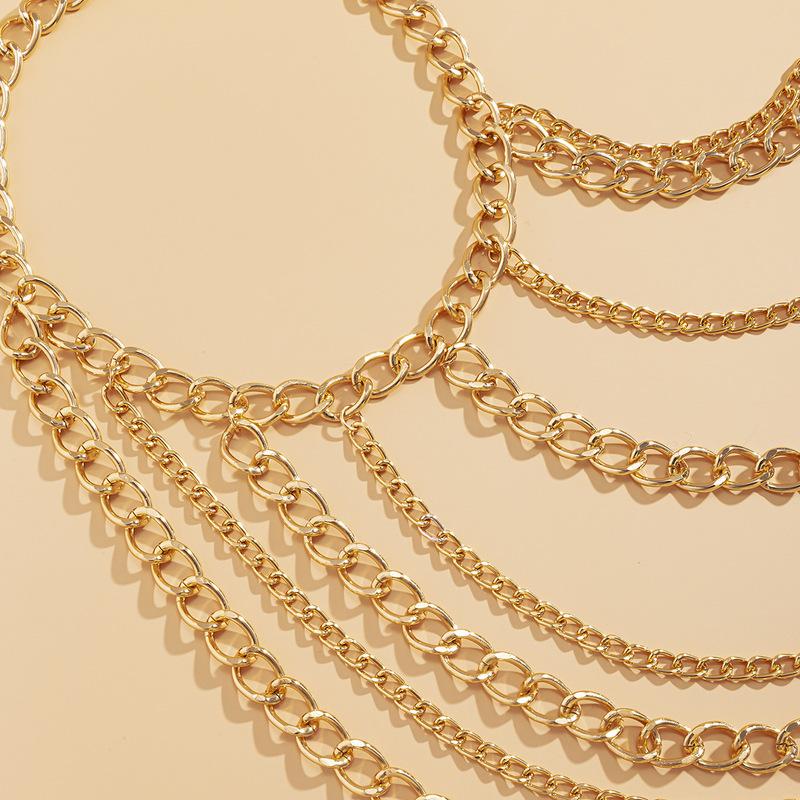 Punk Creative Statement Alumínio Corrente Sexy Body Roupas Moda Gótico Geométrico Borla Corpo Jóias Mulheres Lariat Presentes