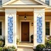 2D Flat, 2D Flat - 2D Flat, 2D Flat - 2D Flat 2pcs Banner Light Blue Background Hand-Drawn Daisy Mixed Flowers Berries Fresh Floral Doorway Couplet Ba